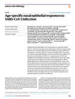 Age-specific nasal epithelial responses to SARS-CoV-2 infection