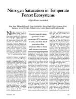 Nitrogen Saturation in Temperate Forest Ecosystems: Hypotheses revisited