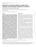 I-Mutant2.0: predicting stability changes upon mutation from the protein sequence or structure