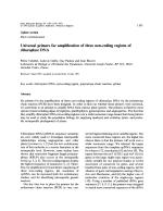 Universal primers for amplification of three non-coding regions of chloroplast DNA