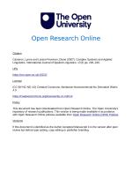 Complex Systems and Applied Linguistics