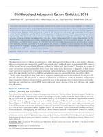 Childhood and Adolescent Cancer Statistics, 2014