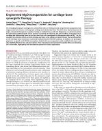 Engineered MgO nanoparticles for cartilage-bone synergistic therapy