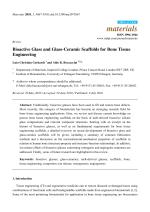 Bioactive Glass and Glass-Ceramic Scaffolds for Bone Tissue Engineering