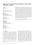 Appearance of enhanced tissue features in narrow-band endoscopic imaging