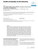 The Health Utilities Index (HUI®): concepts, measurement properties and applications