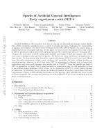 Sparks of Artificial General Intelligence: Early experiments with GPT-4