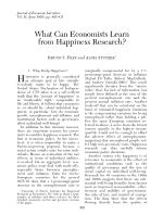 What Can Economists Learn from Happiness Research?