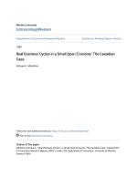 Real Business Cycles in a Small Open Economy: The Canadian Case
