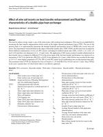 Effect of wire coil inserts on heat transfer enhancement and fluid flow characteristics of a double-pipe heat exchanger
