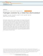 Hydrogen evolution by a metal-free electrocatalyst