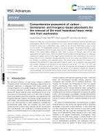Comprehensive assessment of carbon-, biomaterial- and inorganic-based adsorbents for the removal of the most hazardous heavy metal ions from wastewater
