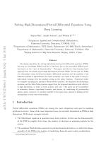 Solving High-Dimensional Partial Differential Equations Using Deep Learning