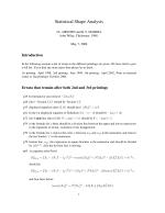 Statistical Shape Analysis