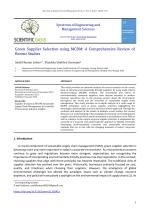 Green Supplier Selection using MCDM: A Comprehensive Review of Recent Studies