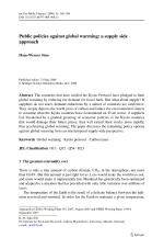 Public policies against global warming: a supply side approach