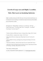 Growth of Large-Area and Highly Crystalline MoS2 Thin Layers on Insulating Substrates
