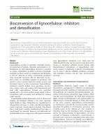 Bioconversion of lignocellulose: inhibitors and detoxification