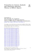 Correction to: Convex Analysis and Monotone Operator Theory in Hilbert Spaces