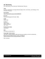 Dynamic Capabilities and Organizational Agility: Risk, Uncertainty, and Strategy in the Innovation Economy