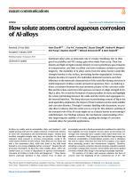 How solute atoms control aqueous corrosion of Al-alloys