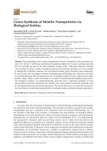 Green Synthesis of Metallic Nanoparticles via Biological Entities