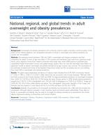 National, regional, and global trends in adult overweight and obesity prevalences