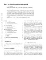 Search for Majorana fermions in superconductors