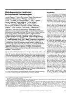Male Reproductive Health and Environmental Xenoestrogens
