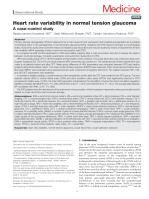 Heart rate variability in normal tension glaucoma: A case-control study