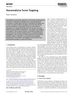 Nanomedicine Tumor Targeting