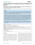 In Silico Approach for Predicting Toxicity of Peptides and Proteins