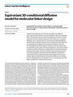 Equivariant 3D-conditional diffusion model for molecular linker design
