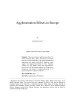 Agglomeration-Effects in Europe