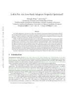 LoRA-Pro: Are Low-Rank Adapters Properly Optimized?