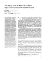 Making the Most of Statistical Analyses: Improving Interpretation and Presentation