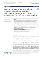 Study on the stability and its simulation algorithm of a nonlinear impulsive ABC-fractional coupled system with a Laplacian operator via F-contractive mapping