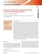 Preparation of NiCo/NPC composites and study on their wave absorbing properties