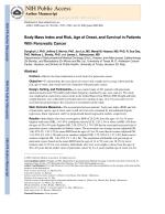 Body Mass Index and Risk, Age of Onset, and Survival in Patients With Pancreatic Cancer