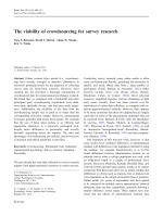 The viability of crowdsourcing for survey research