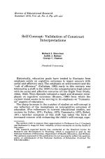 Self-Concept: Validation of Construct Interpretations