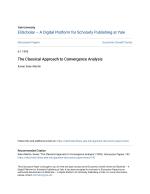 The Classical Approach to Convergence Analysis