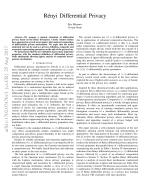 Rényi Differential Privacy