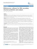 RNAstructure: software for RNA secondary structure prediction and analysis