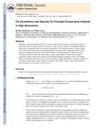On Consistency and Sparsity for Principal Components Analysis in High Dimensions