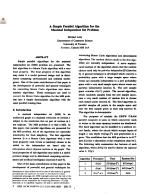 A Simple Parallel Algorithm for the Maximal Independent Set Problem