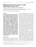 WEB-based GEne SeT AnaLysis Toolkit (WebGestalt): update 2013