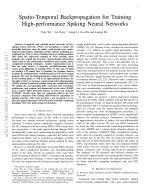 Spatio-Temporal Backpropagation for Training High-performance Spiking Neural Networks
