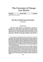 The Idea of Public Reason Revisited