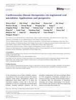 Cardiovascular disease therapeutics via engineered oral microbiota: Applications and perspective